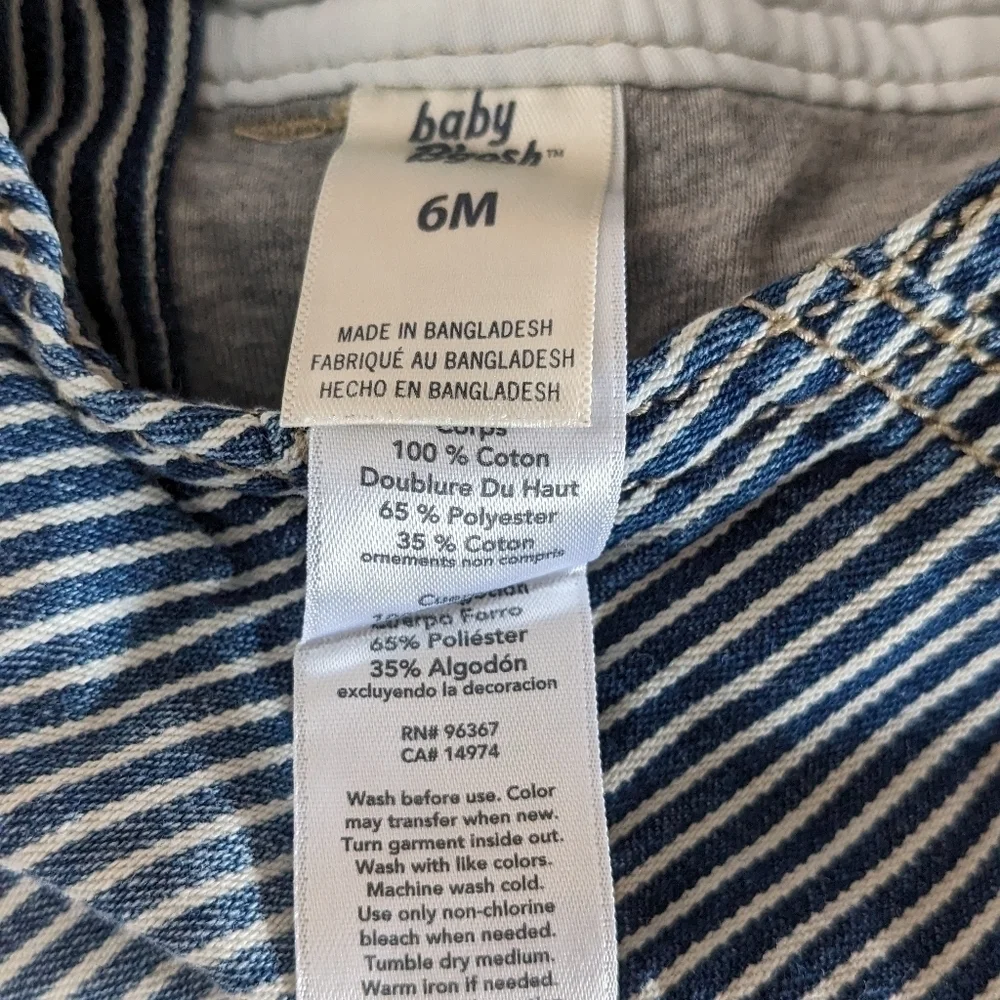 Oshkosh Stripe Engineer Overall 6m